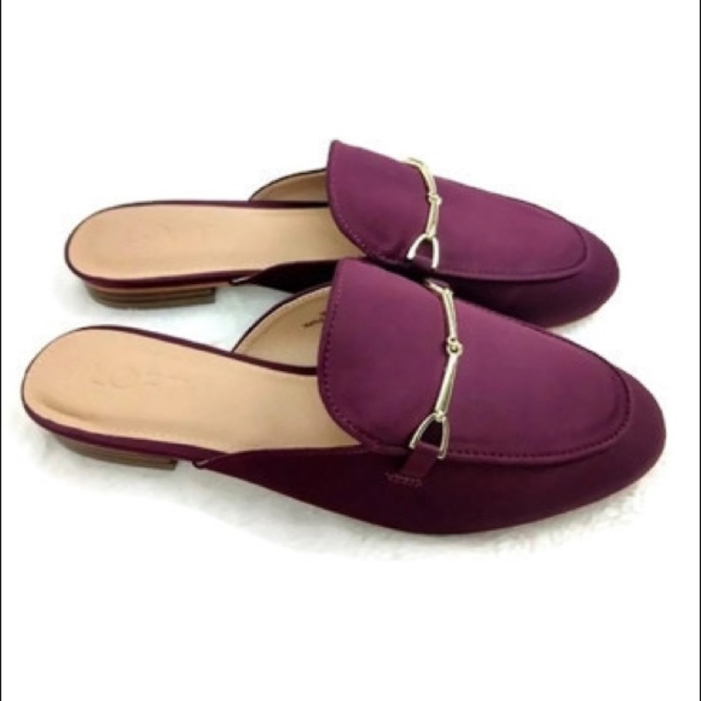 Loft Burgundy Mules Size 7.5 - Picture 2 of 11